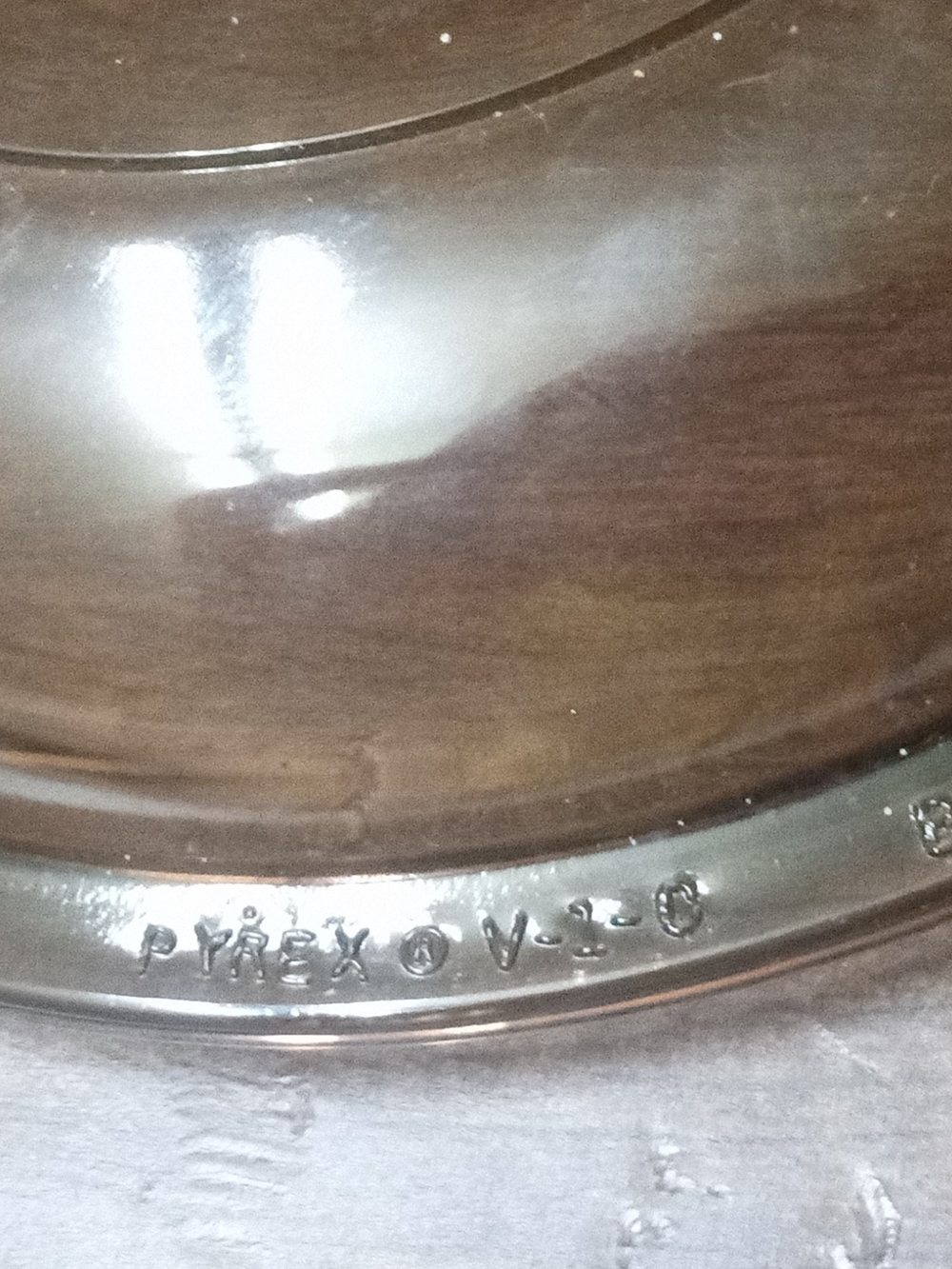Pyrex Amber Brown Glass Lid